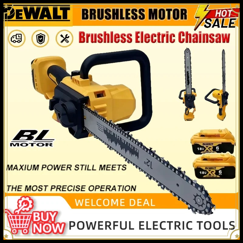 Woodworking Essential Tools - DEWALT 20V Brushless Cordless Chainsaw Automatic