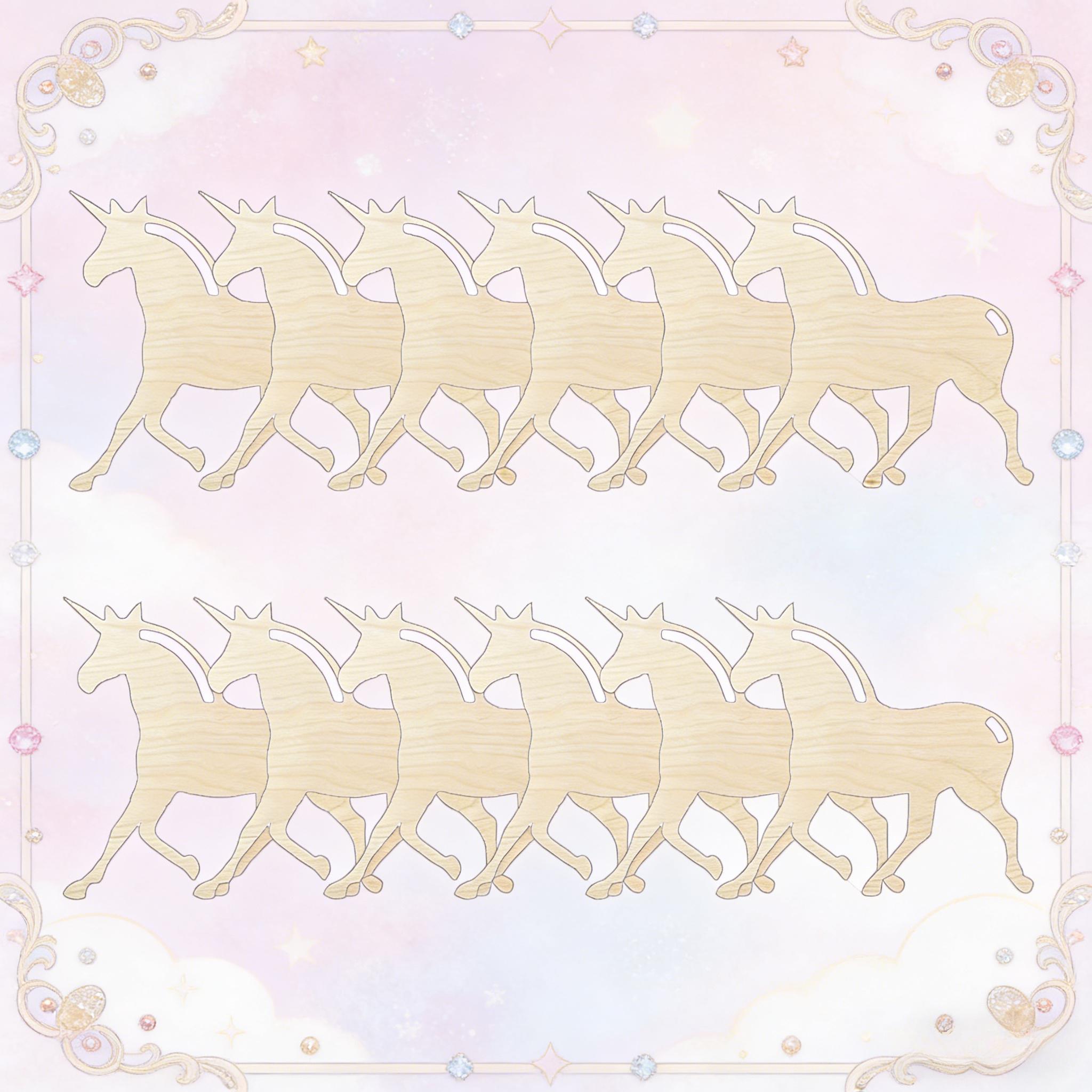 Woodworking School - 12Pcs DIY Party Favors Wooden Unicorn