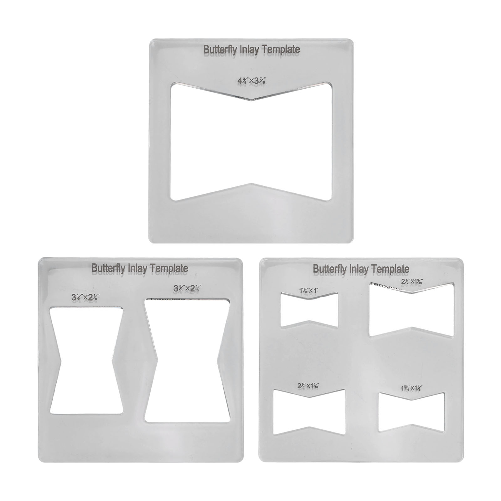 Woodworking Router Templates - Transparent For Acrylic Butterfly Inlay Template