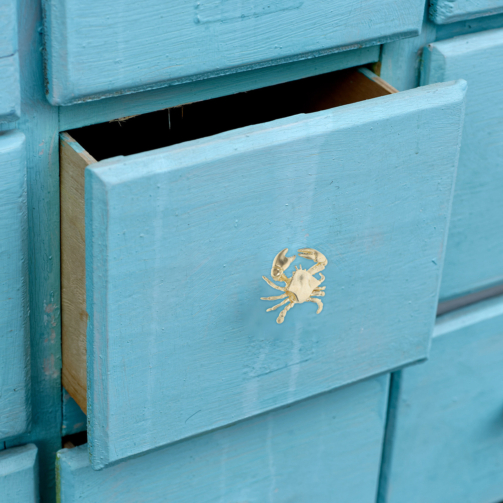 Woodworking Inspiration - Unique Brass Crab Door Handles Nautical