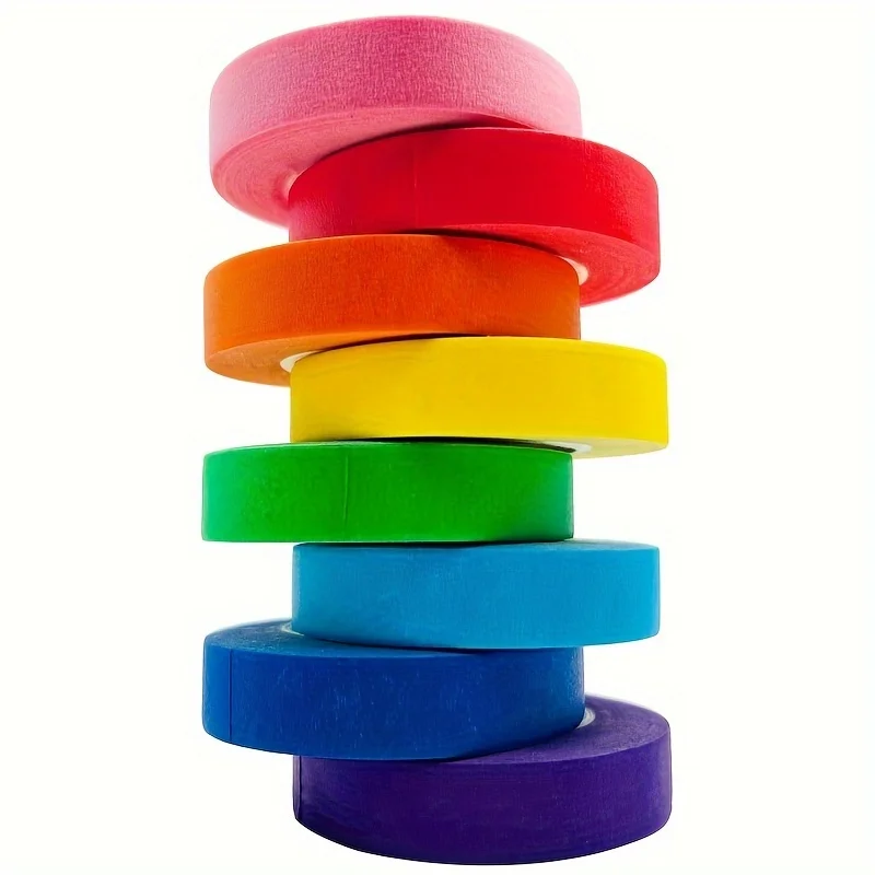 Woodworking Mask - 6 Rolls of Colored Masking Tape,
