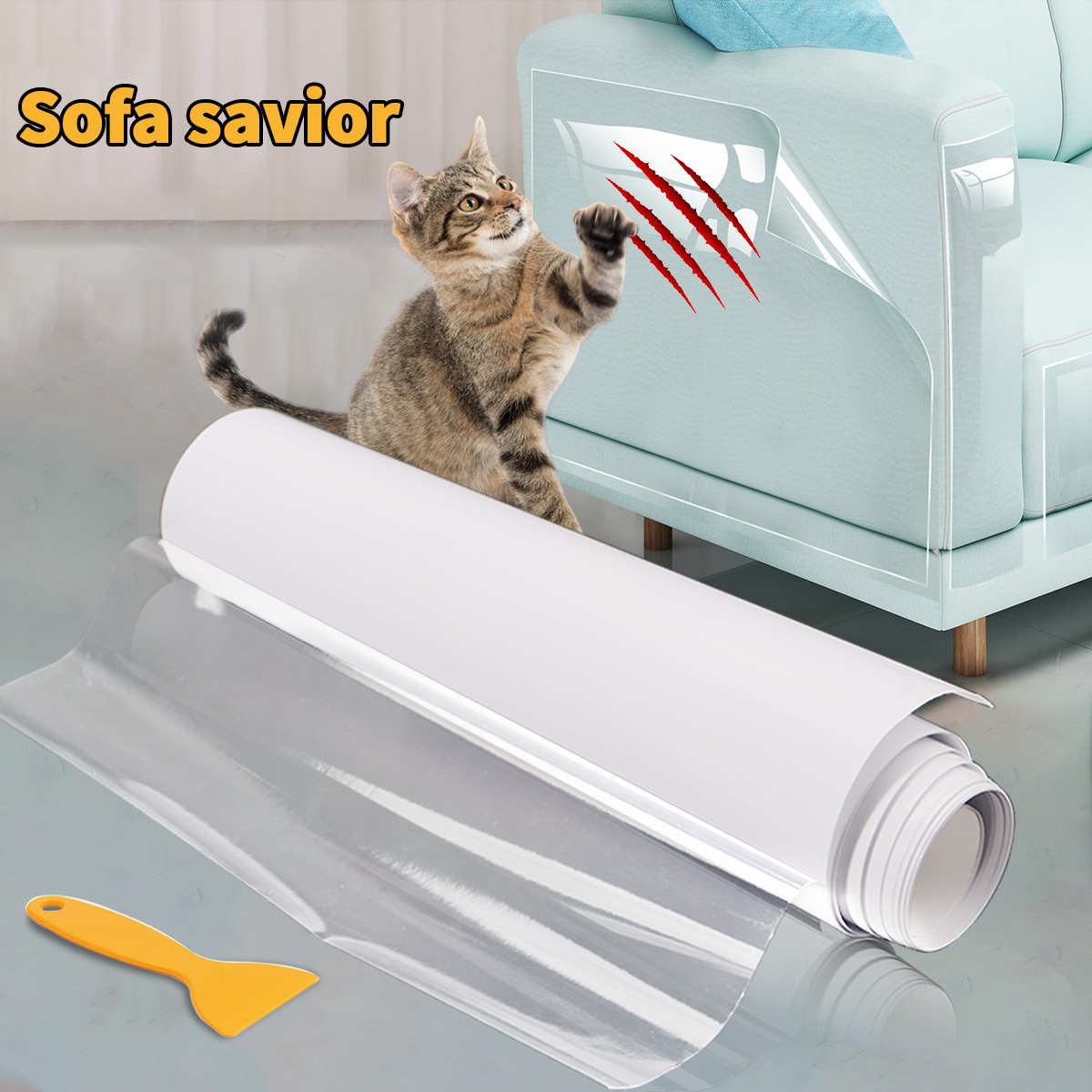 Woodworking Mask - Transparent Self-Adhesive Cat Scratch Deterrent Tape