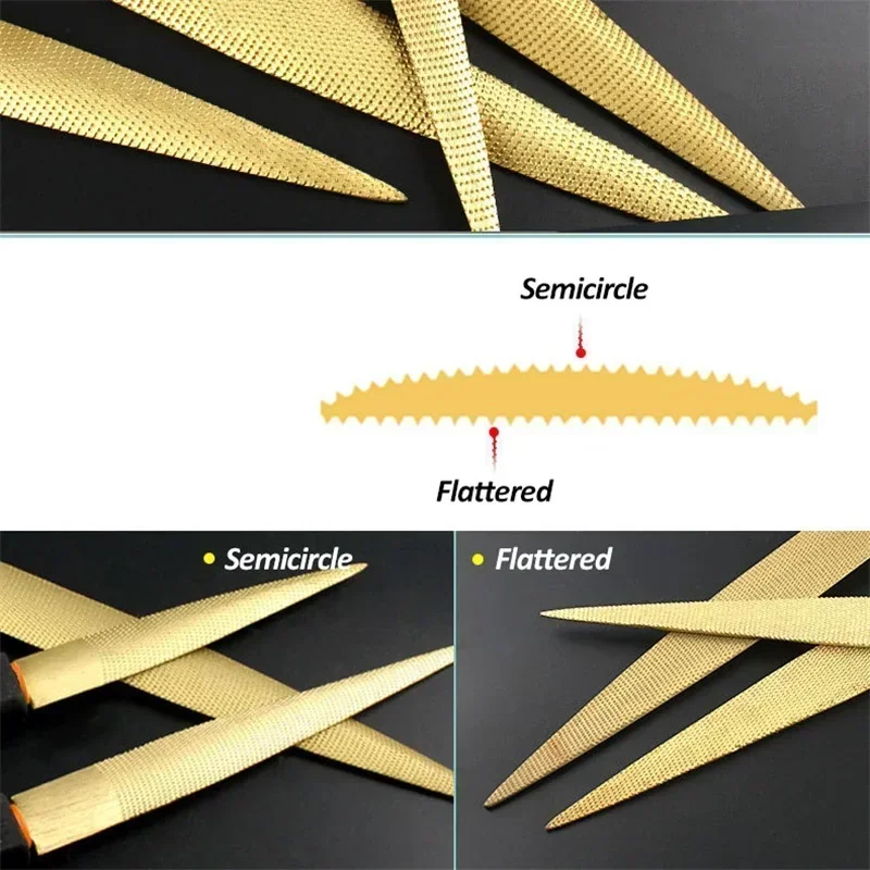 1PC Golden Tapered Rasp Wood F - Woodworking Files And Rasps 评论和价格