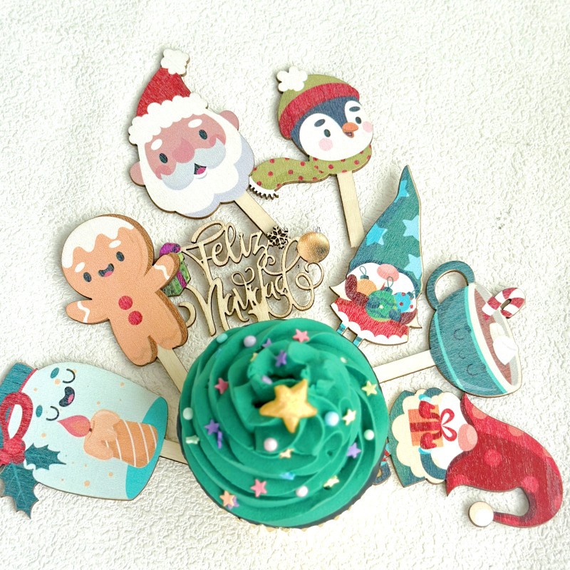 Spanish Festive Printed Wooden - Woodworking Xmas Decorations 评论和价格