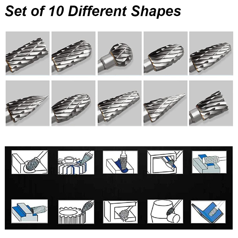 Tungsten Carbide Burr Set Bear - Woodworking Files And Rasps 评论和价格