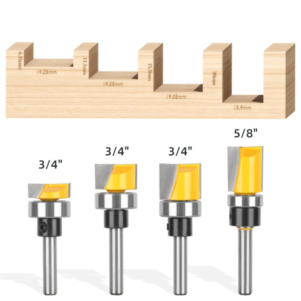 1/4Inch Shank Flush Trim Route - Woodworking Router Templates 评论和价格