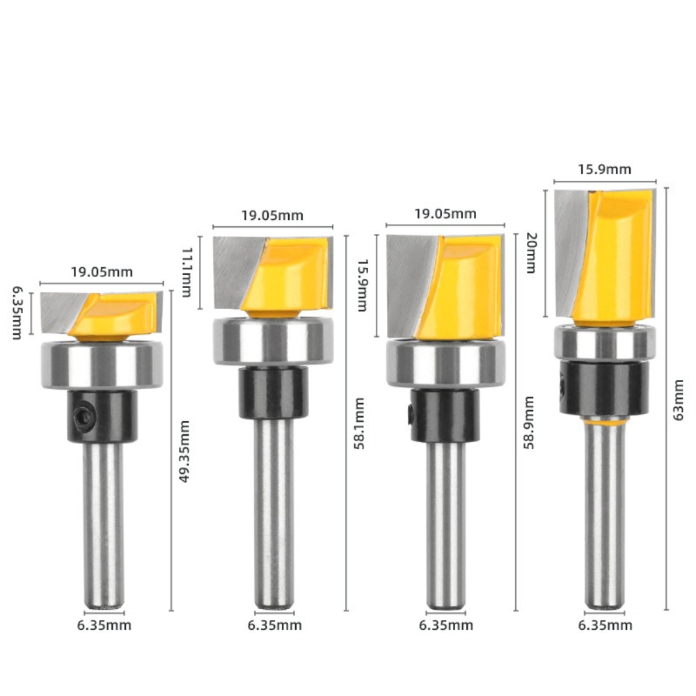 1/4Inch Shank Flush Trim Route - Woodworking Router Templates 评论和价格