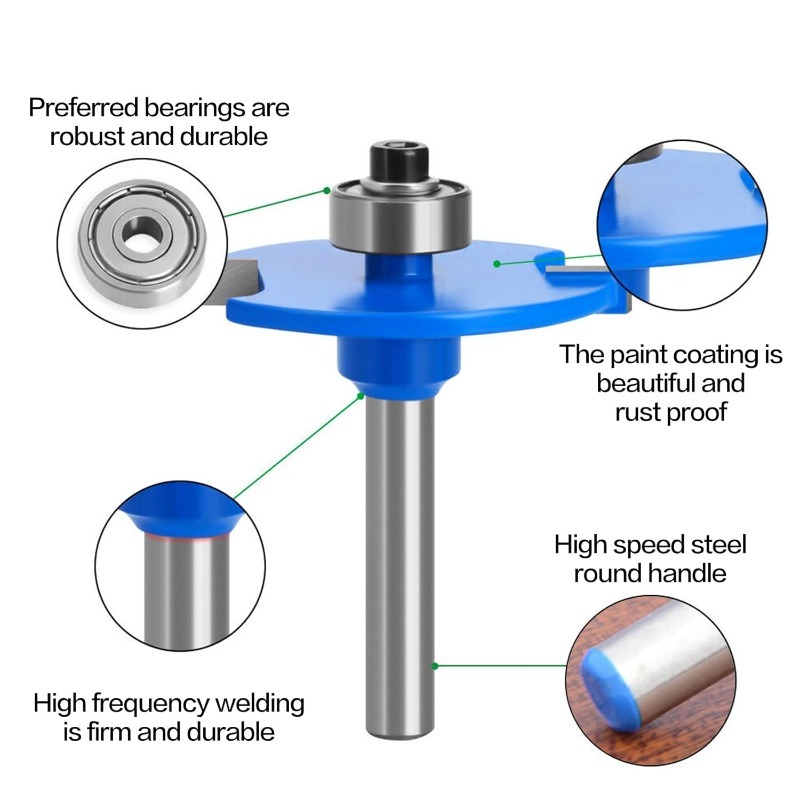 For 1pc 6.35mm Shank T-Sloting - Woodworking Router Templates 评论和价格