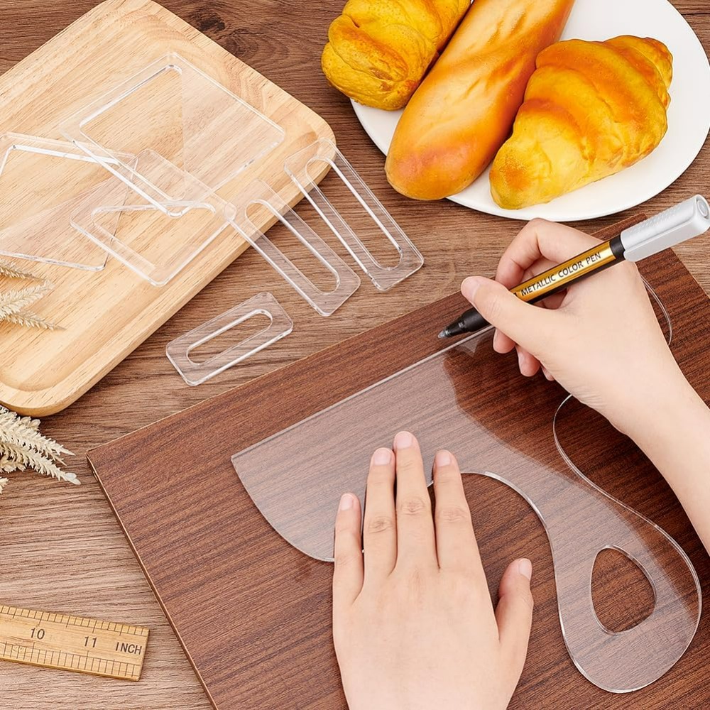 7Pcs Charcuterie Template Acry - Woodworking Router Templates 评论和价格