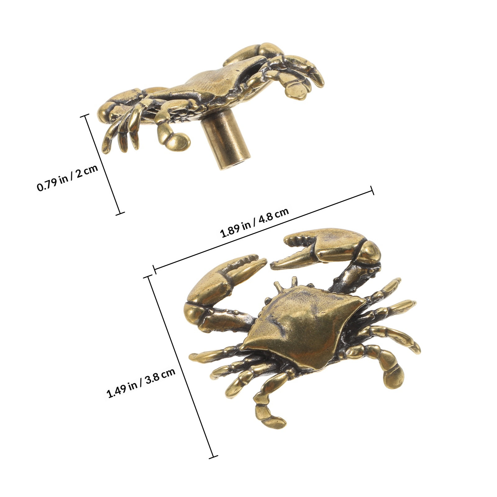 Brass Crab Door Handles Single - Woodworking Inspiration 评论和价格