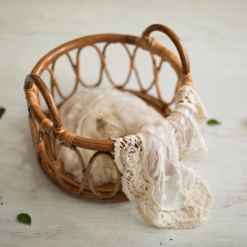 Baby Rattan Basket Newborn Pho - Woodworking Veneer 评论和价格