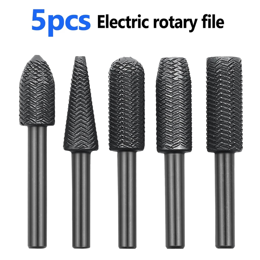 5Pcs Double Cut Rotary Rasp Fi - Woodworking Files And Rasps 评论和价格