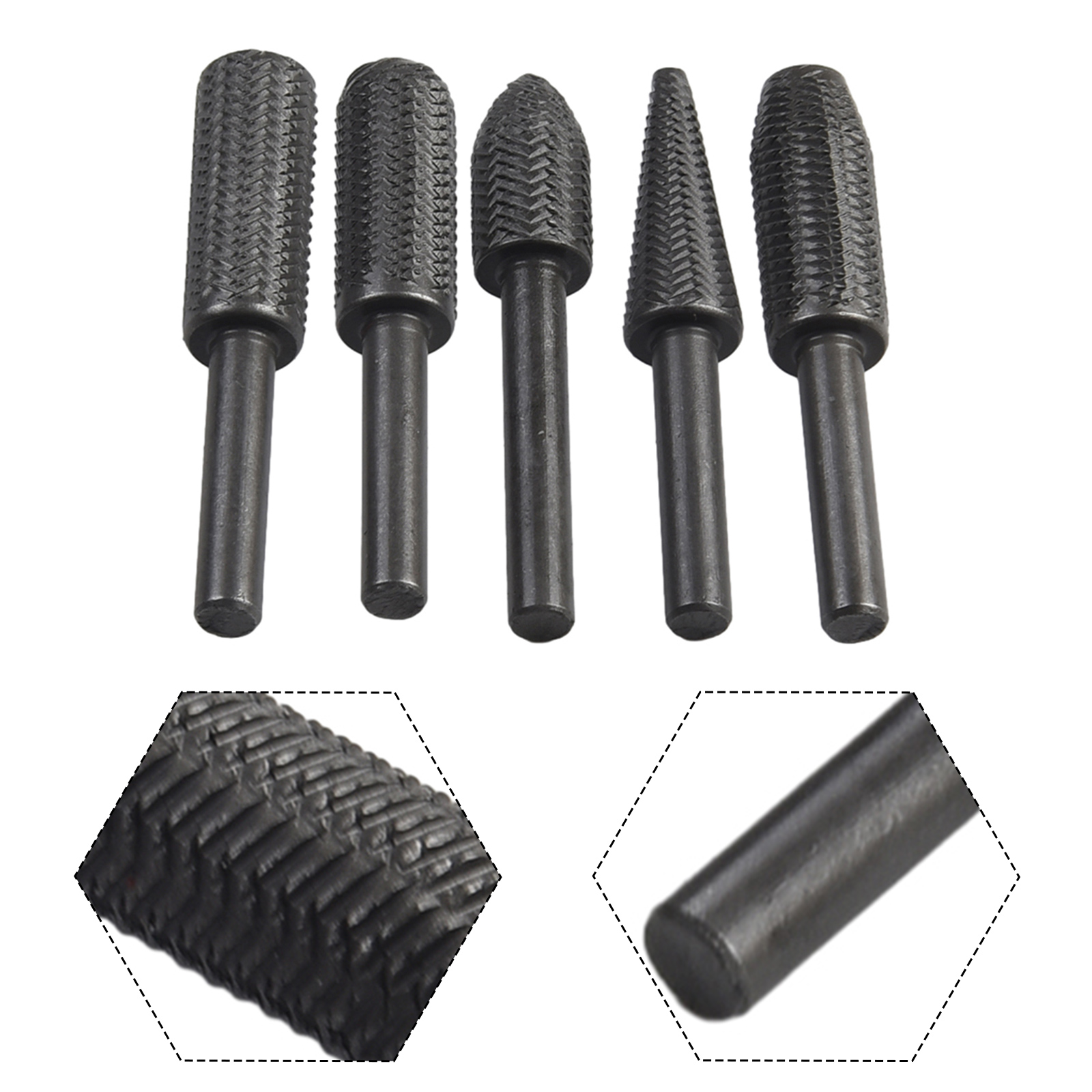 5Pcs Double Cut Rotary Rasp Fi - Woodworking Files And Rasps 评论和价格