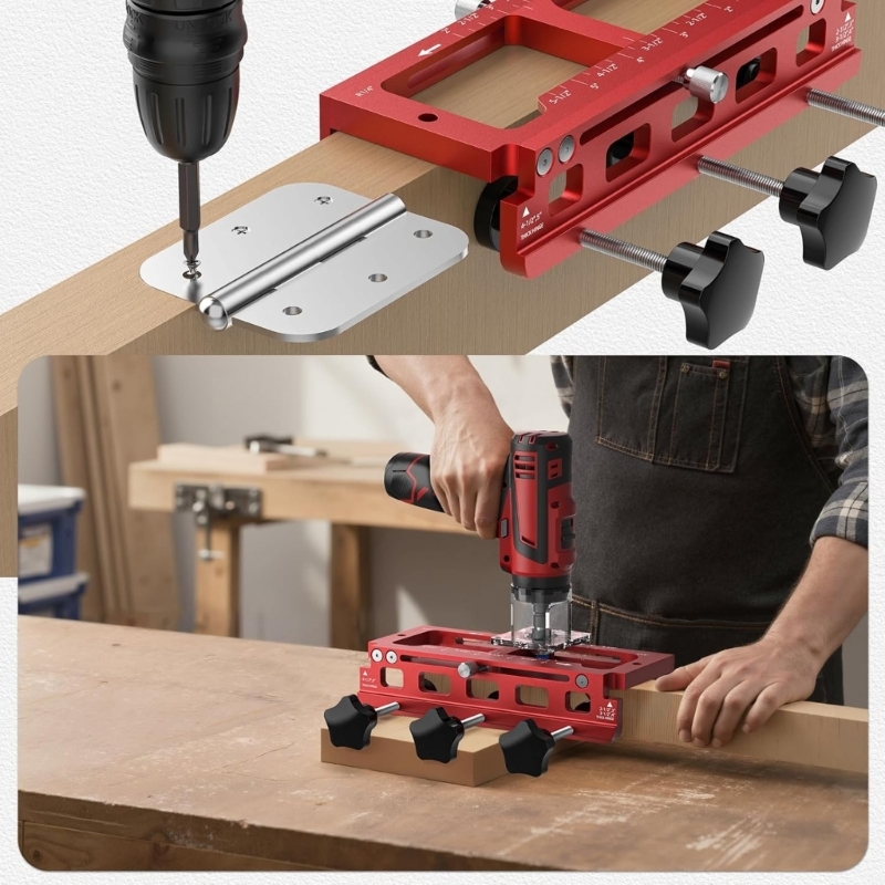 203F Door Hinge Mortiser Hinge - Woodworking Router Templates 评论和价格