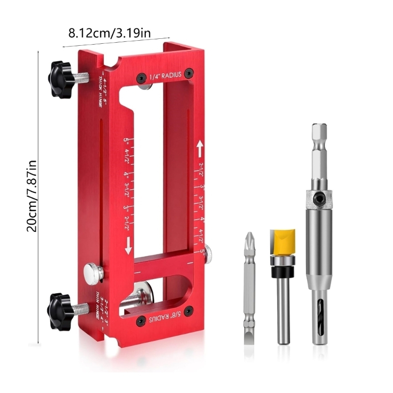 203F Door Hinge Mortiser Hinge - Woodworking Router Templates 评论和价格
