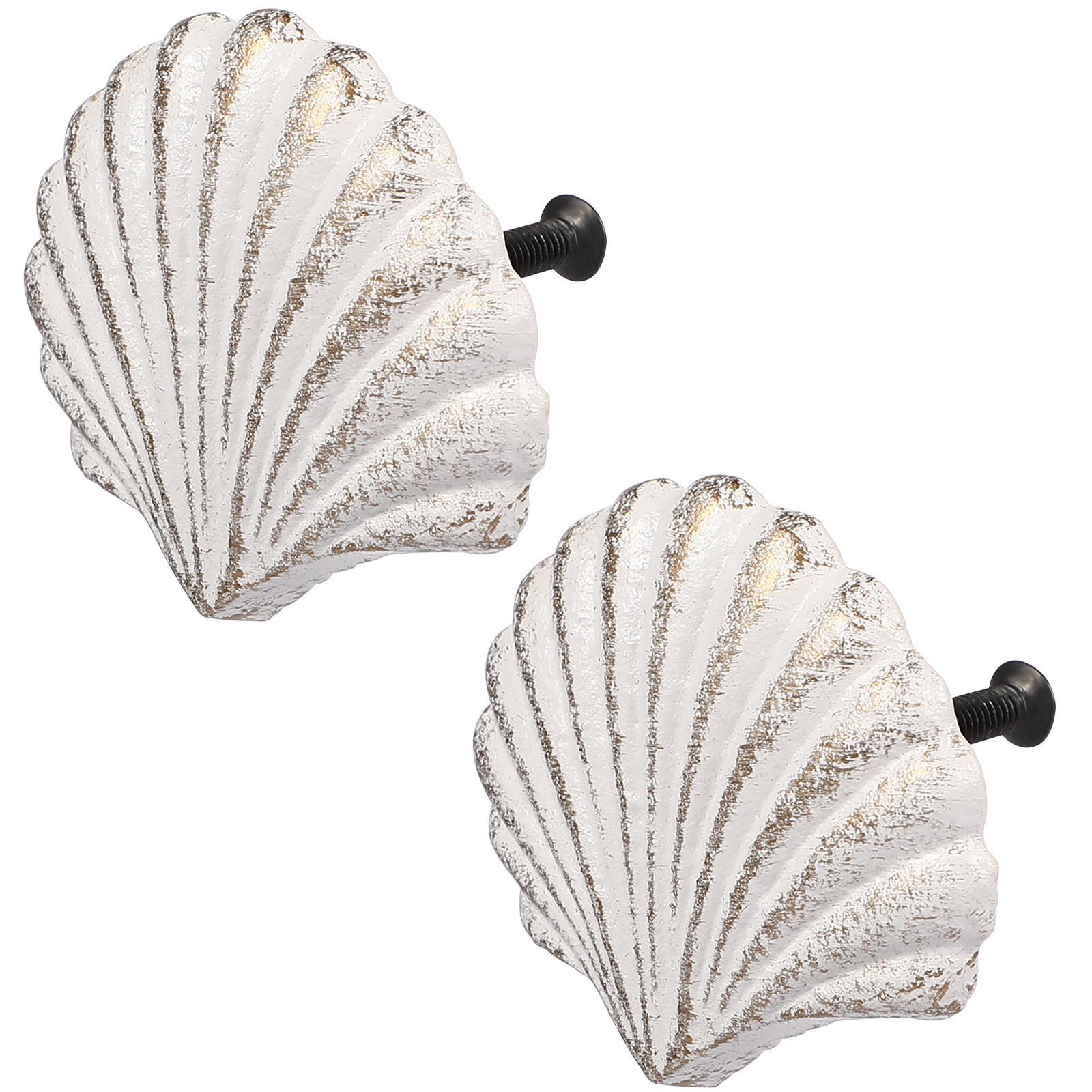 2Pcs Ocean Inspired Shell Cabi - Woodworking Inspiration 评论和价格