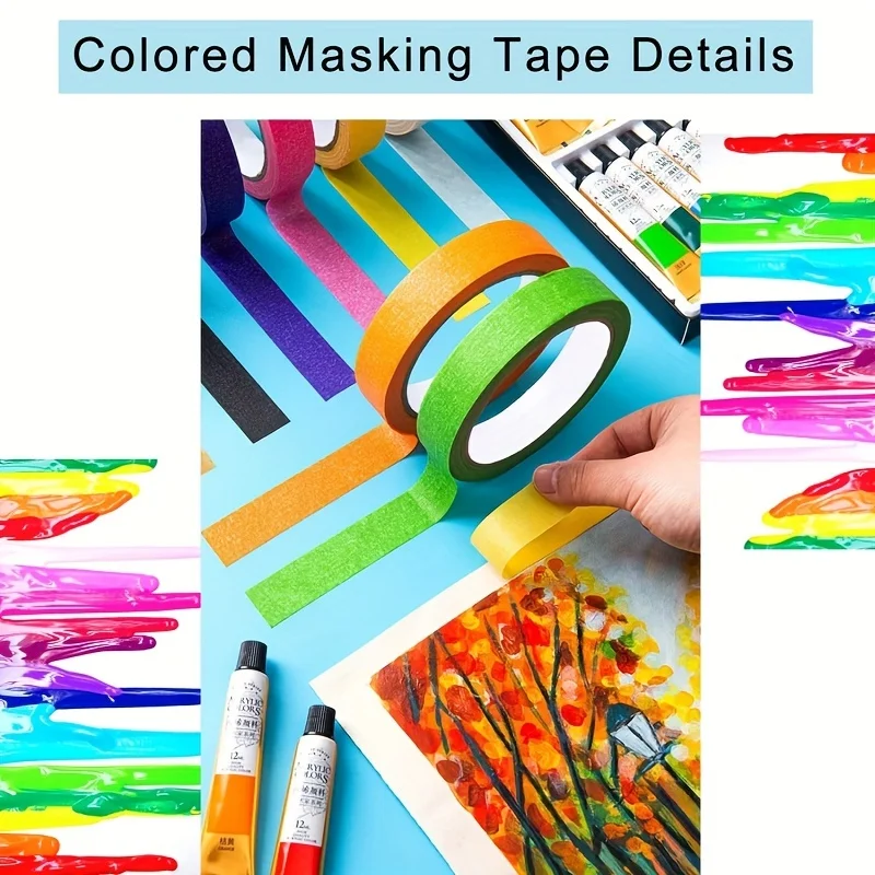 6 Rolls of Colored Masking Tap - Woodworking Mask 评论和价格