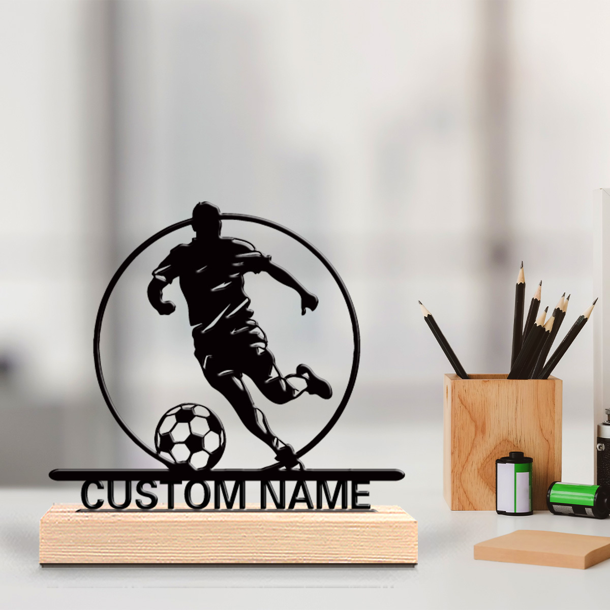 Custom Soccer Player Metal Sta - Woodworking School 评论和价格