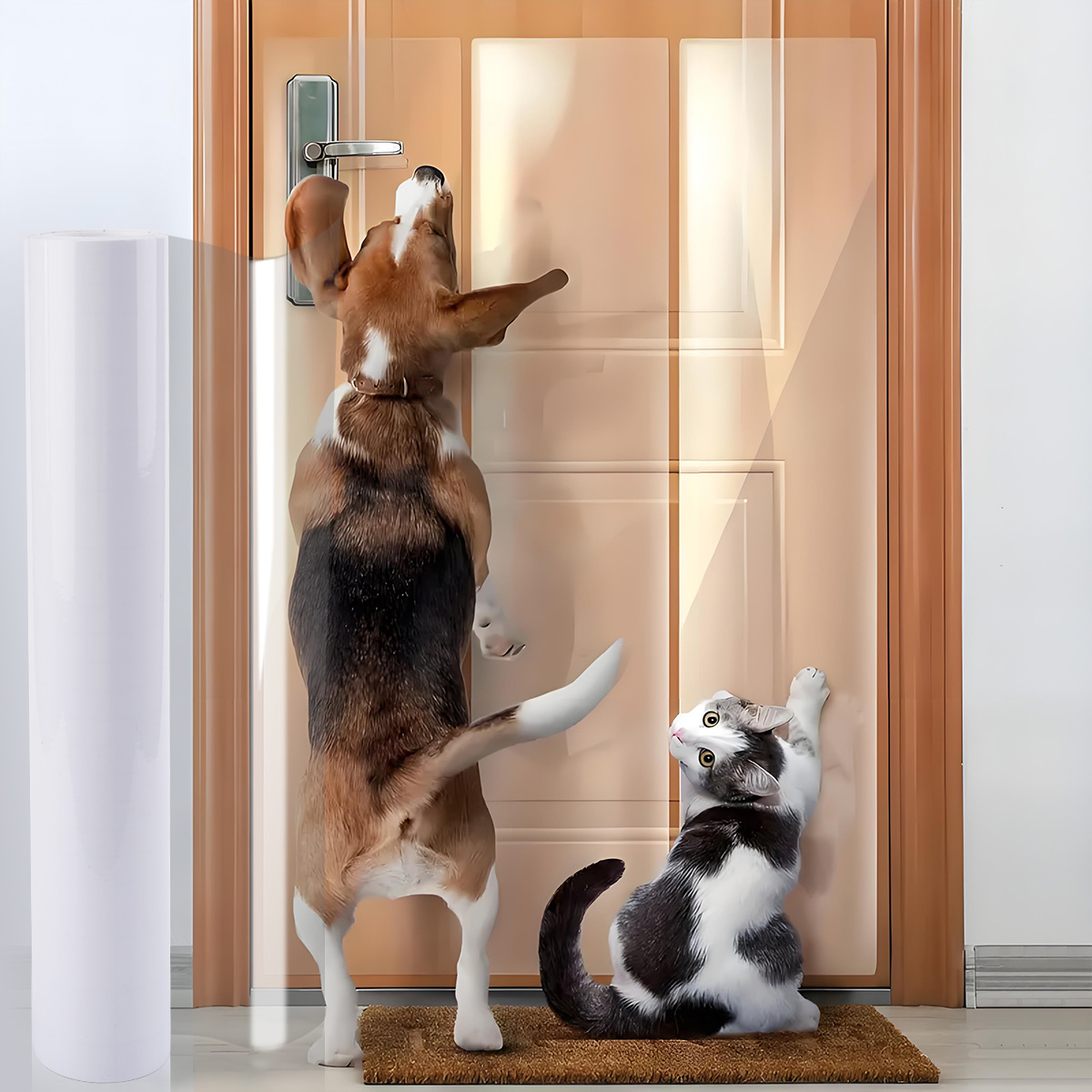 Transparent Self-Adhesive Cat  - Woodworking Mask 评论和价格