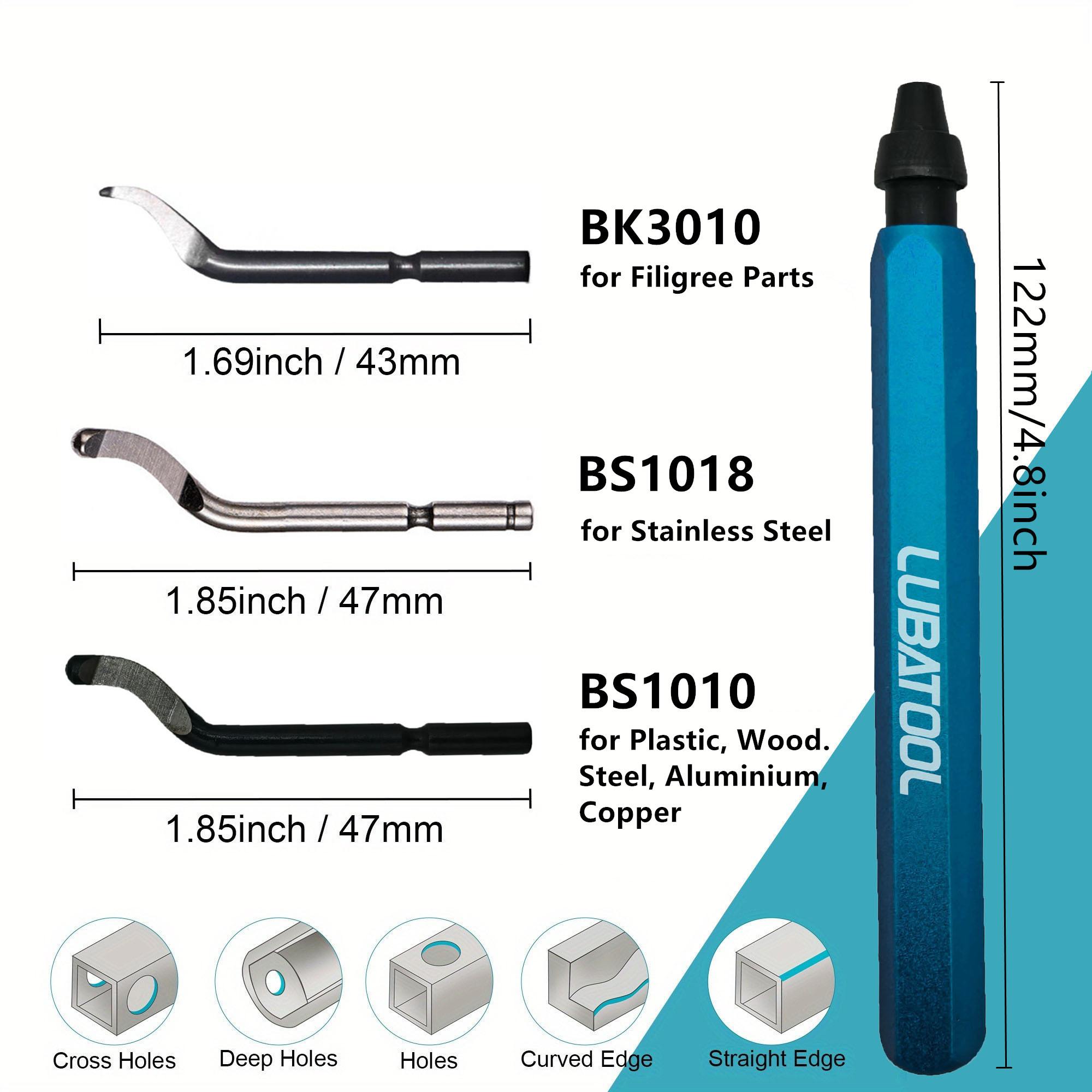 LUBATOOL Deburring Tool with 1 - Woodworking Router Templates 评论和价格