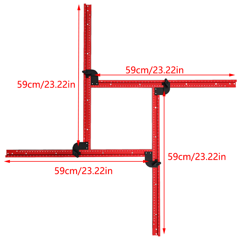 59cm Adjustable Square Router  - Woodworking Router Templates 评论和价格