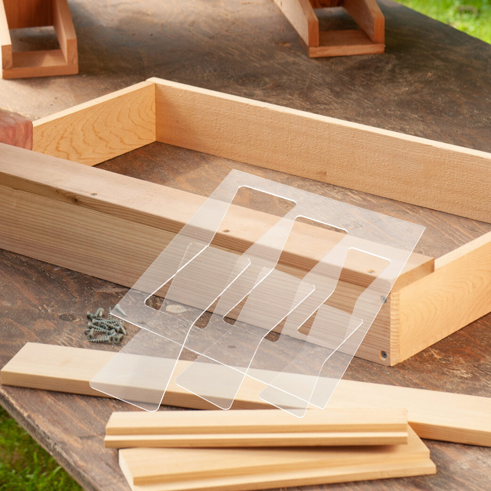2Pcs Acrylic Woodworking Templ - Woodworking Router Templates 评论和价格