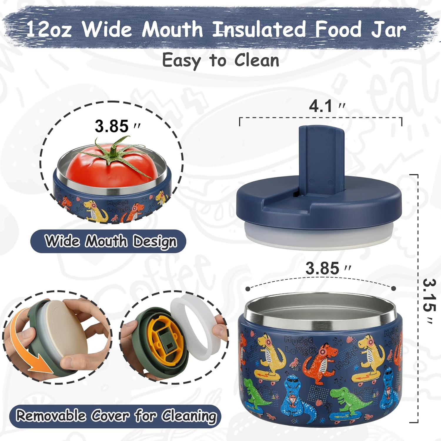 12oz Insulated Vacuum Food Jar - Woodworking For Beginners 评论和价格