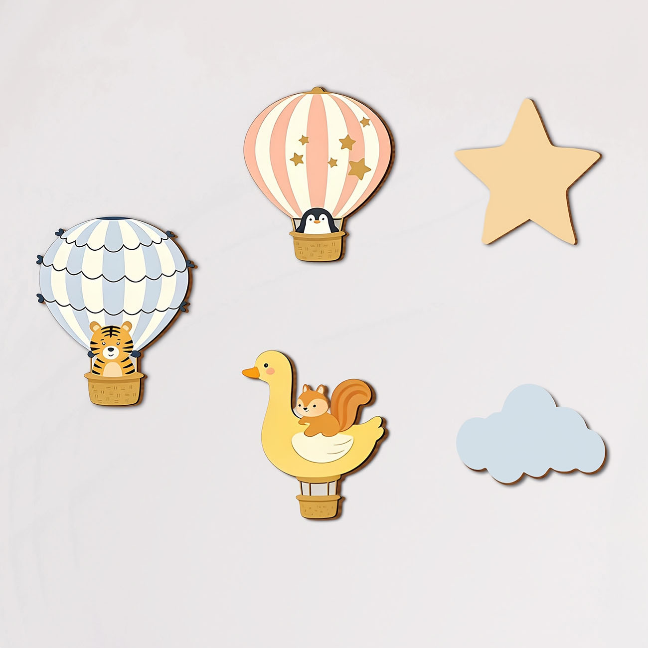 5Pcs Animal Hot Air Balloon Wo - Woodworking For Beginners 评论和价格