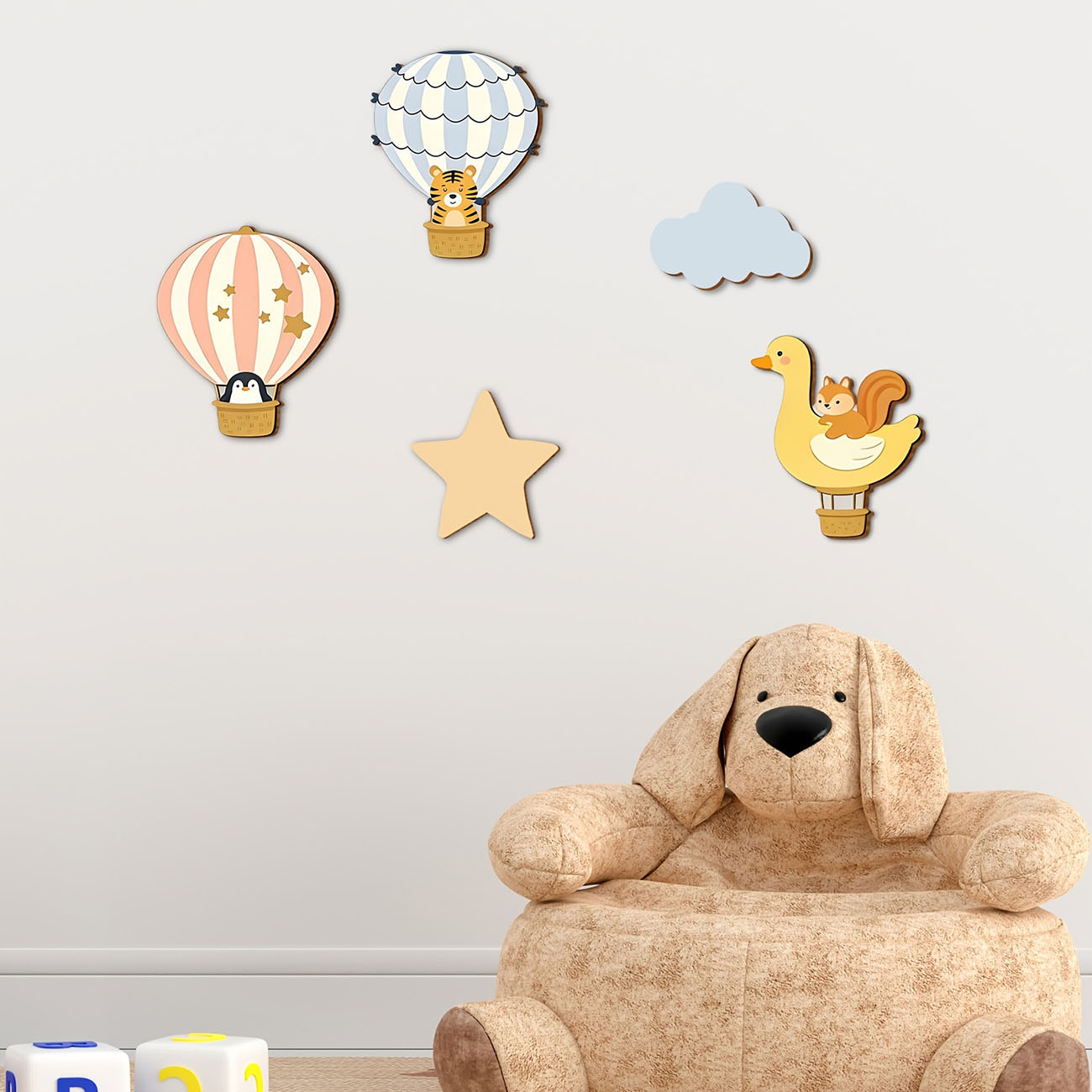 5Pcs Animal Hot Air Balloon Wo - Woodworking For Beginners 评论和价格