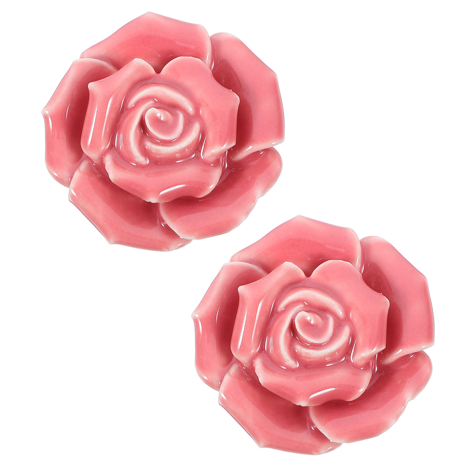 2Pcs Rose Inspired Ceramic Kno - Woodworking Inspiration 评论和价格